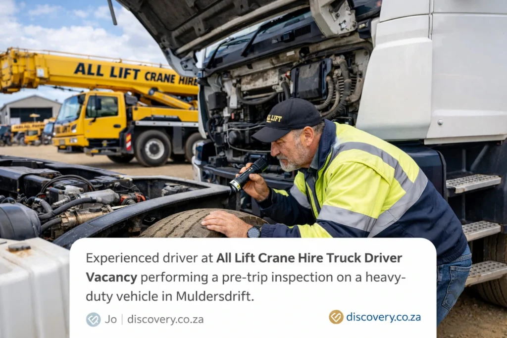 All Lift Crane Hire Truck Driver Vacancy