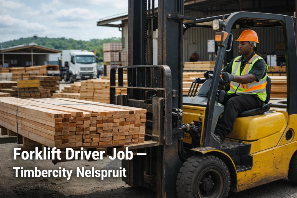 Forklift Driver Job Opens at Timbercity Nelspruit