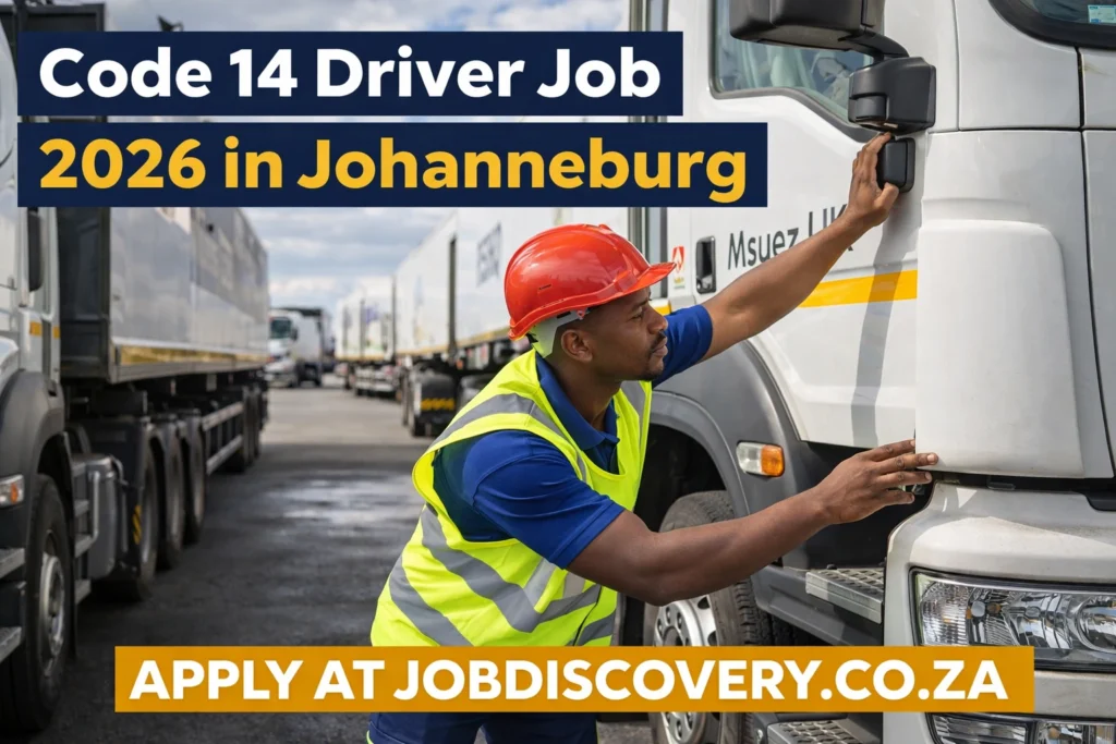 Code 14 Driver Job 2026 in Johannesburg