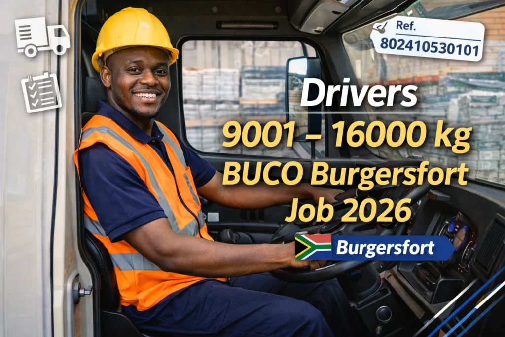 Drivers 9001 - 16000 kg BUCO Burgersfort Job 2026