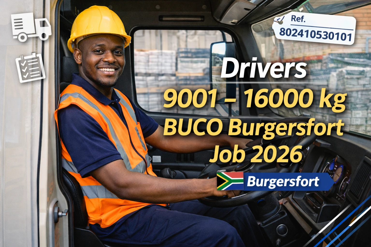 Drivers 9001 - 16000 kg BUCO Burgersfort Job 2026