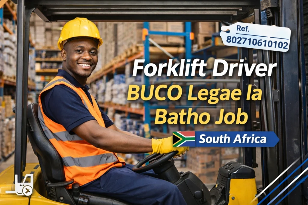 Forklift Driver BUCO Legae la Batho Job