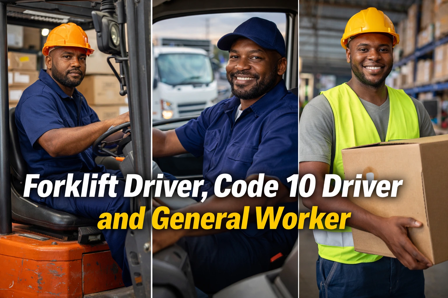 Forklift Driver, Code 10 Driver and General Worker