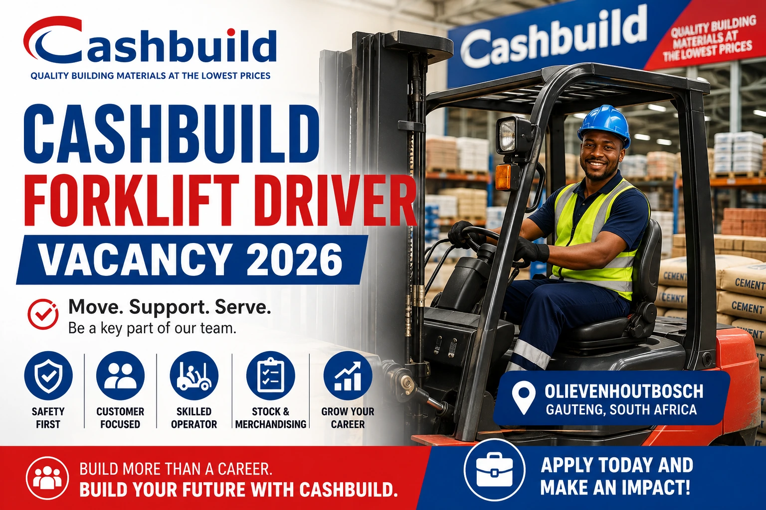 Cashbuild Forklift Driver Vacancy 2026