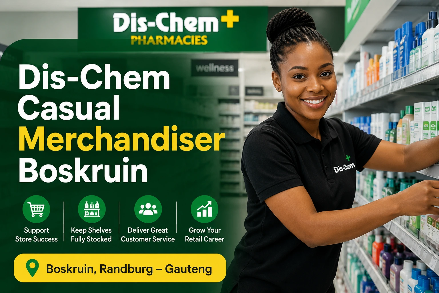 Dis-Chem Casual Merchandiser Boskruin