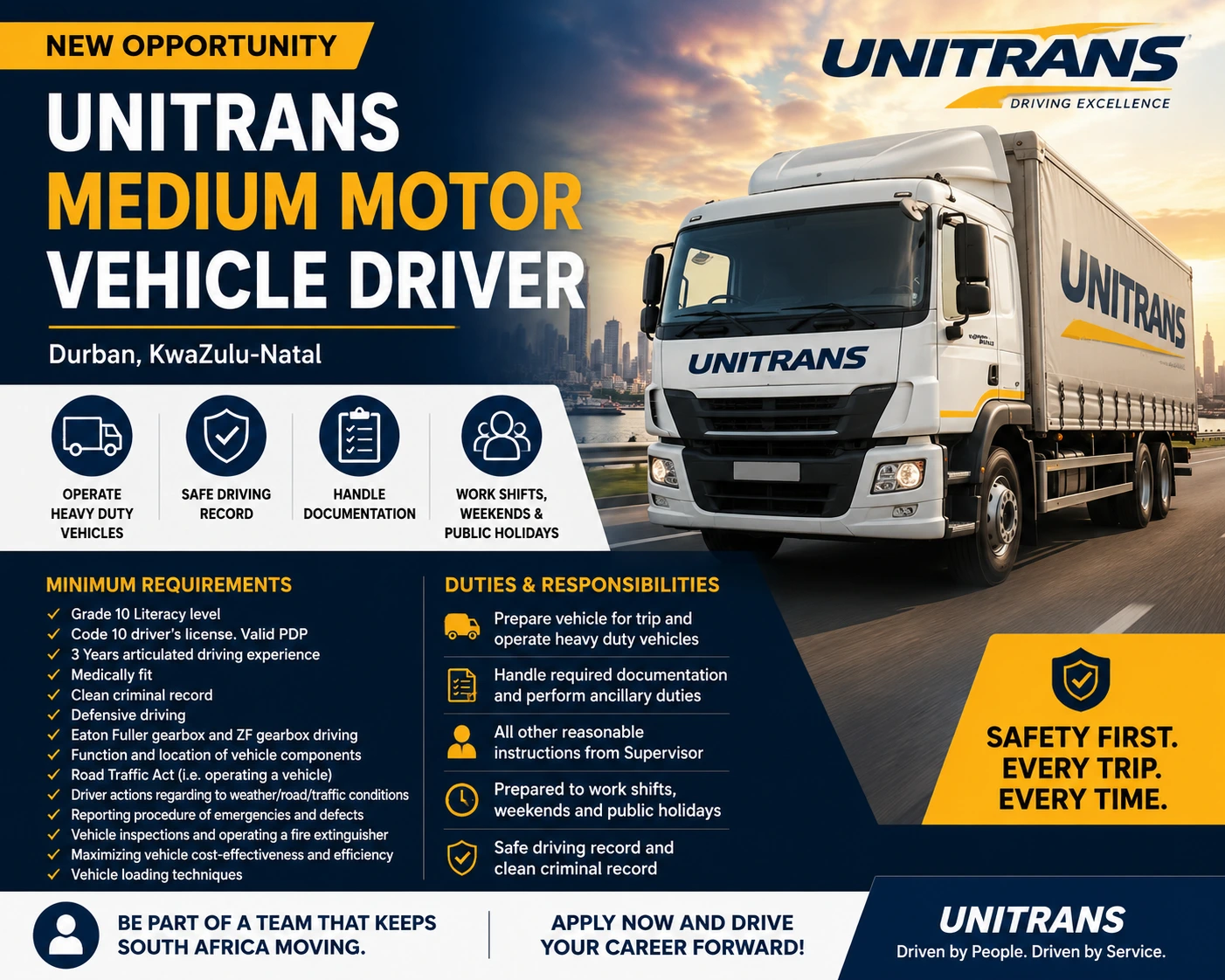 Unitrans Medium Motor Vehicle Driver