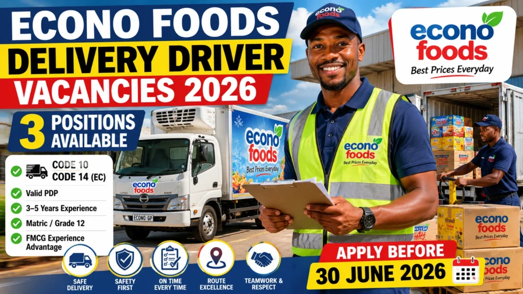 Econo Foods Delivery Driver Vacancies 2026
