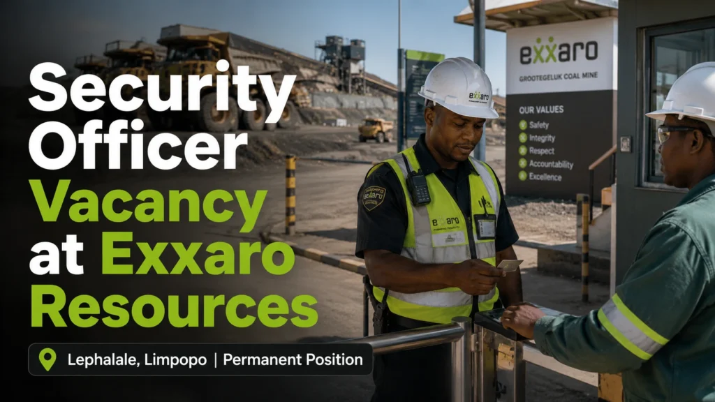 Security Officer Vacancy at Exxaro Resources
