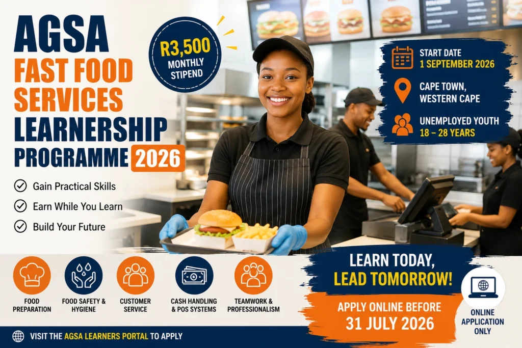 AGSA Fast Food Services Learnership Programme 2026