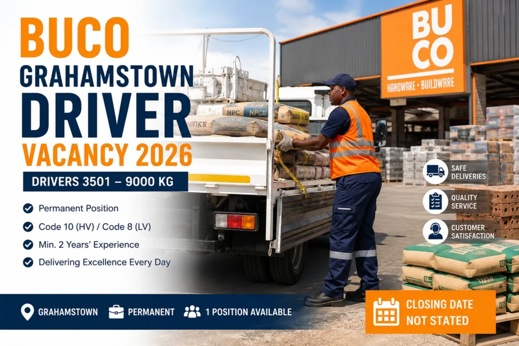 BUCO Grahamstown Driver Vacancy 2026