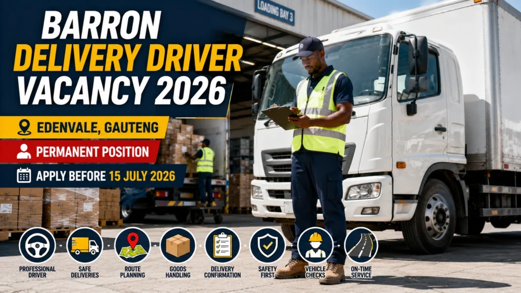 Barron Delivery Driver Vacancy 2026