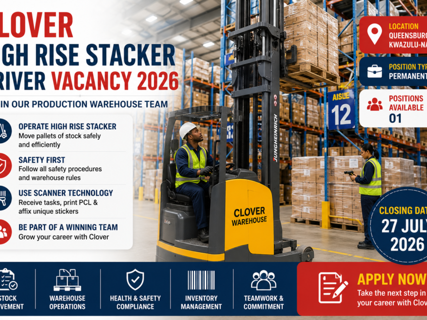 Clover High Rise Stacker Driver Vacancy 2026