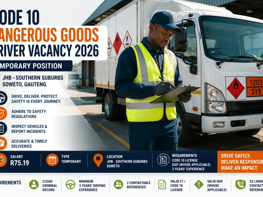 Code 10 Dangerous Goods Driver