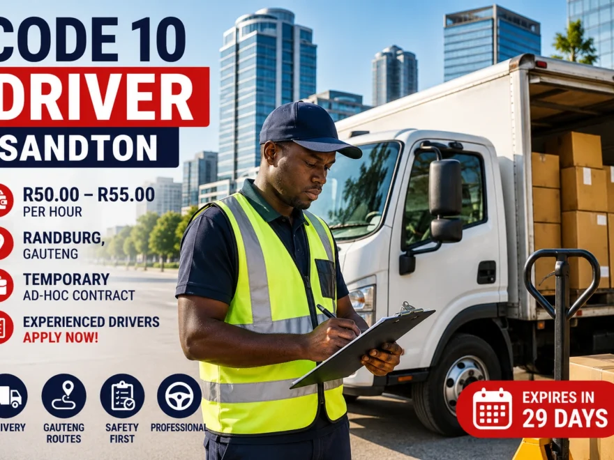 Code 10 Driver – Sandton Vacancy 2026