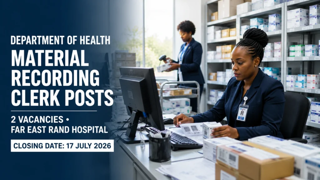 Department of Health Material Recording Clerk