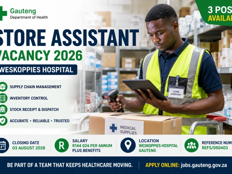 Department of Health Store Assistant Vacancy 2026