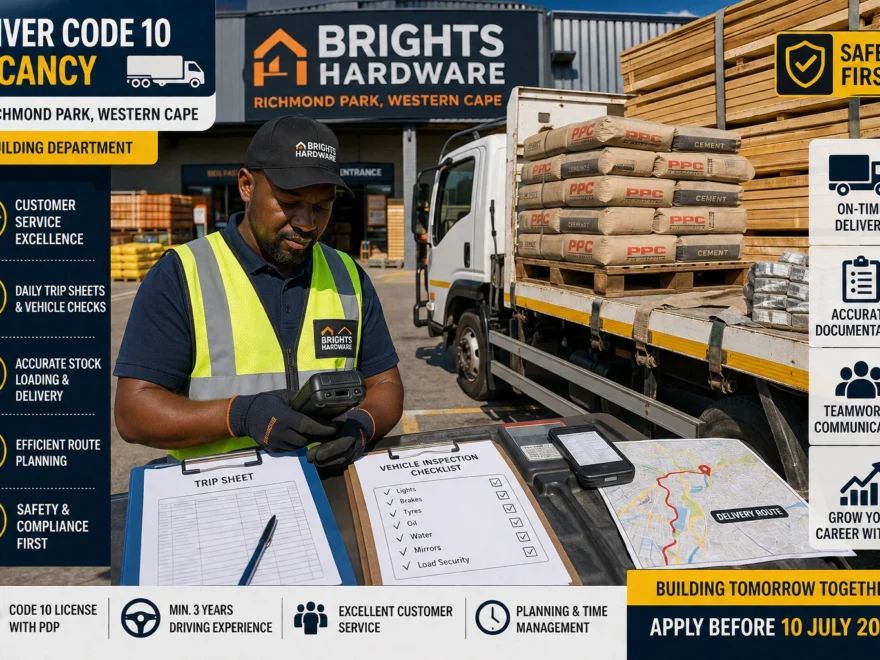 Driver Code 10 Vacancy