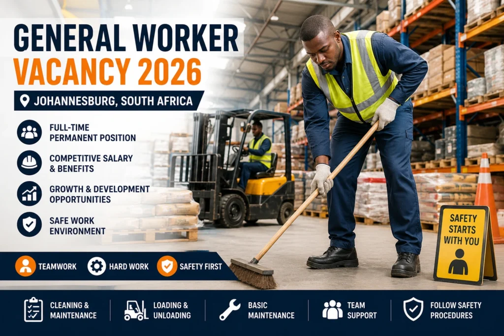 General Worker Vacancy in Johannesburg 2026