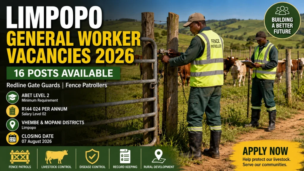 Limpopo Department of Agriculture General Worker Vacancies 2026