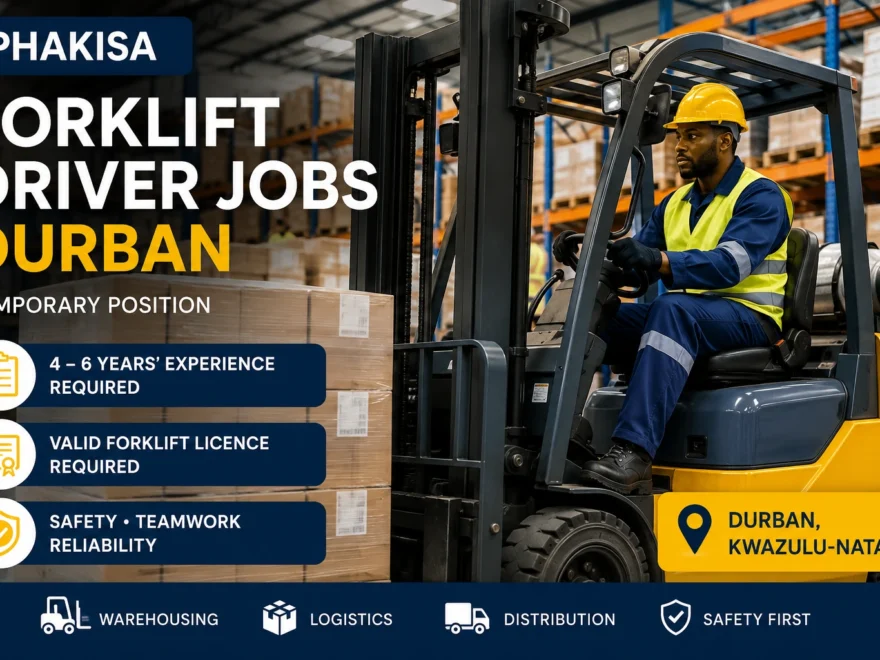 Urgent Durban Forklift Driver Jobs 2026