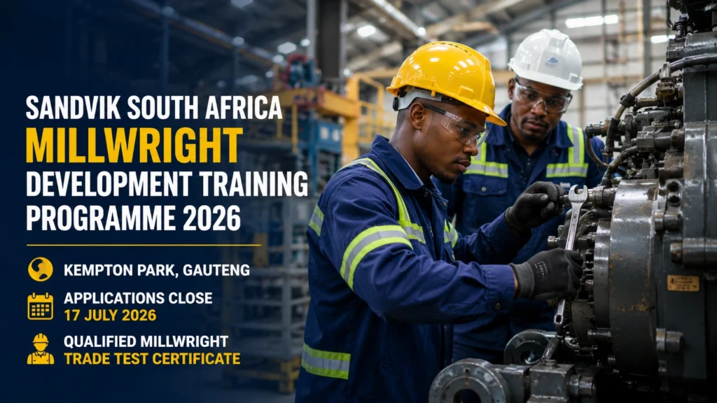 Sandvik South Africa Millwright Development Training Programme 2026