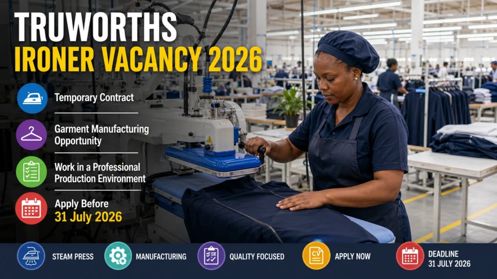 Truworths Ironer Vacancy 2026