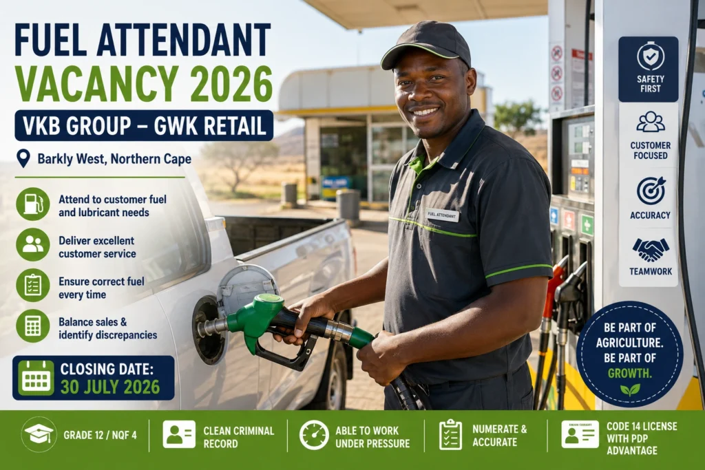 VKB Group Fuel Attendant Vacancy 2026