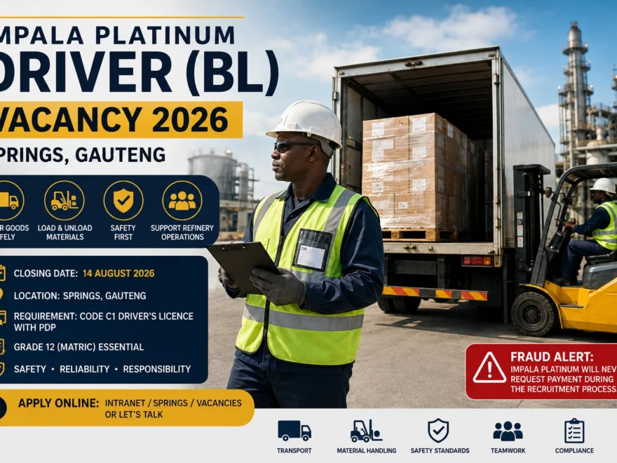 Impala Platinum Driver (BL) Vacancy 2026